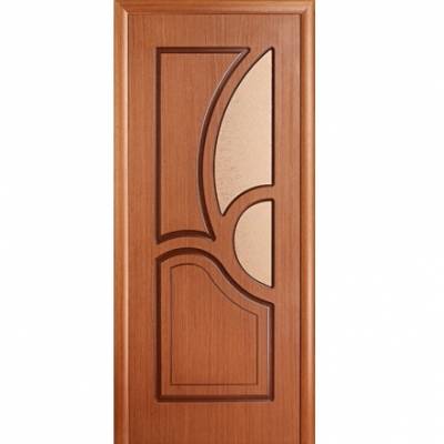 Дверь межкомнатная Шпонированная "Греция" ДО, 90х200 см, стекло дельта бронза, цвет орех